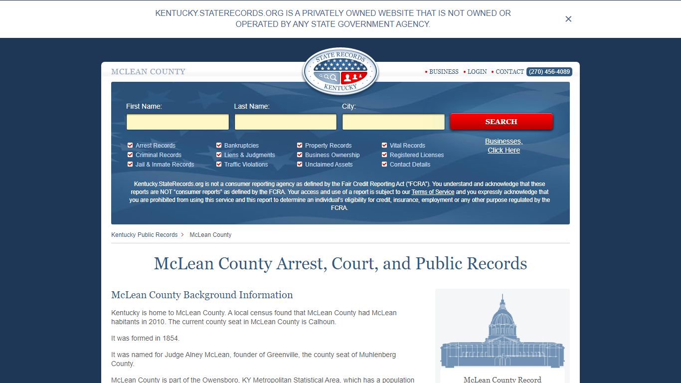 McLean County Arrest, Court, and Public Records