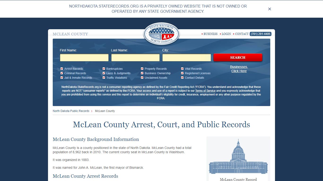 McLean County Arrest, Court, and Public Records